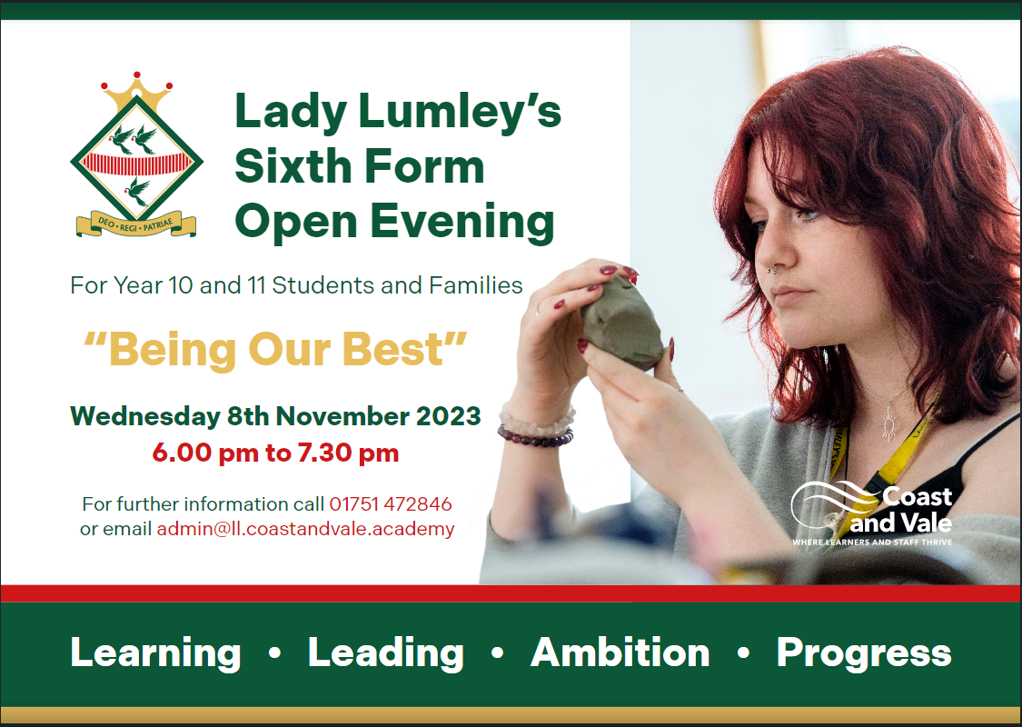 Sixth Form Open Evening Advert
